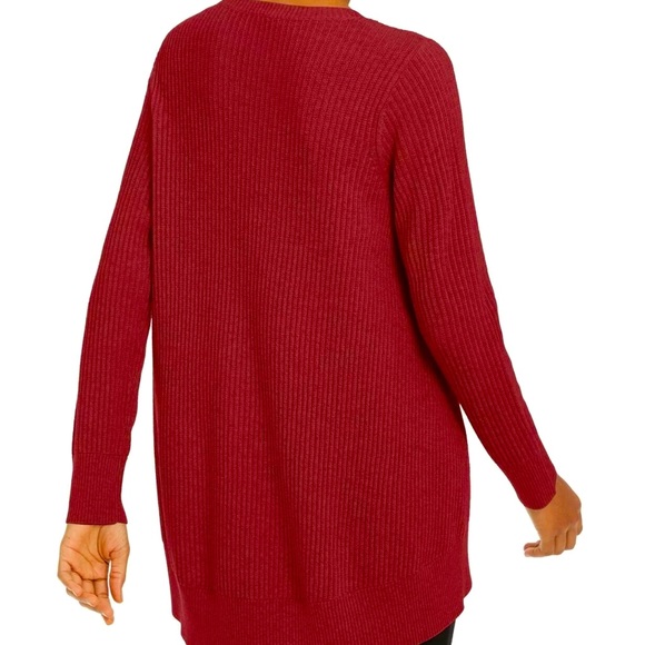 238.00 NWT EILEEN FISHER M RESPONSIBLE MERINO WOOL TOP/SWEATER TART CHERRY - Picture 3 of 5